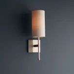 Reduced Depth Single Stem Wall Light with Silk