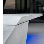 Floating precast concrete table