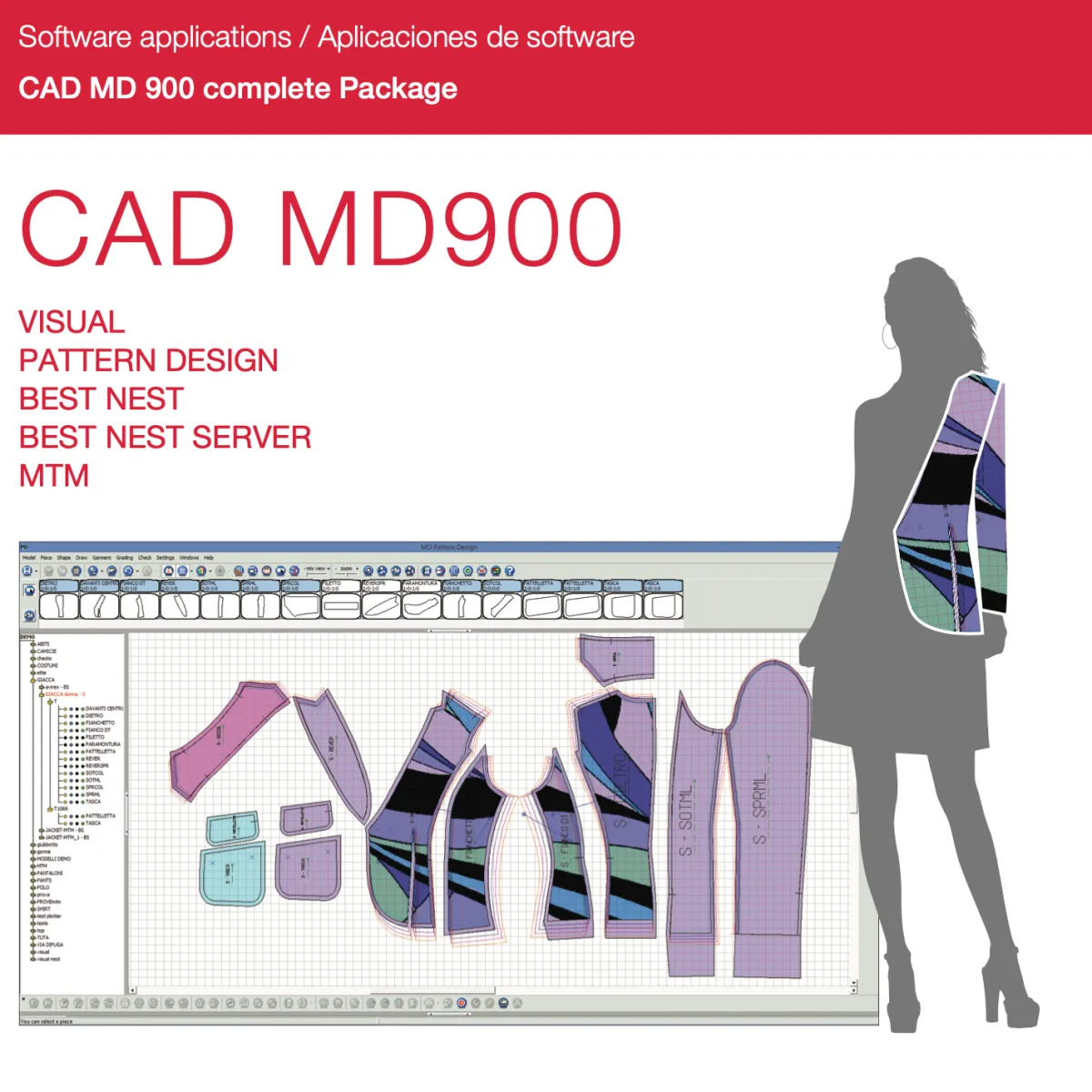 Software Escalado y Patronaje CAD MD900