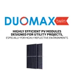 Duomax Twin: Highly Efficient PV modules Designed for Utility Projects, especially for highly reflective environments