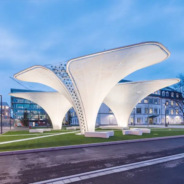OPV Solar Trees of the German Pavilion at EXPO 2015 obtain sustainable use