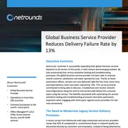 Global Business Service Provider Reduces Service Delivery Failure Rate by 13%