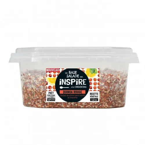 BASES SALADE INSPIRE 1,2 kg QUINOA ROUGE, CITRON CONFIT ET MENTHE
