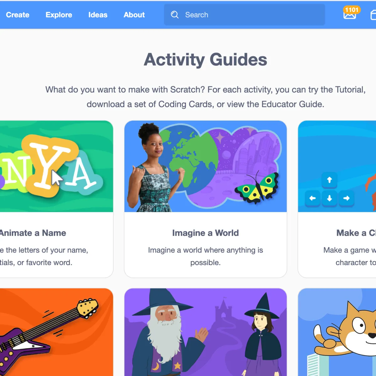 Scratch Ideas: Tutorials, Coding Cards, and More!