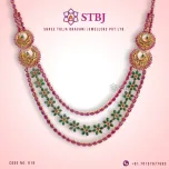Ruby and Emerald haaram / necklace ( Precious Gem stone Jewellery )