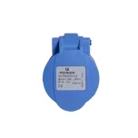 Power CEE contrastekker 3-polig 16A IP44 blauw