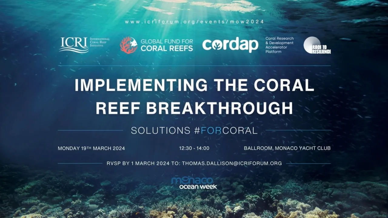Solutions for the Implementation of the Coral Reef breakthrough - Short Pitches