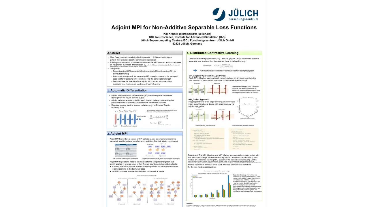 Adjoint MPI for Non-Additive Separable Loss Functions