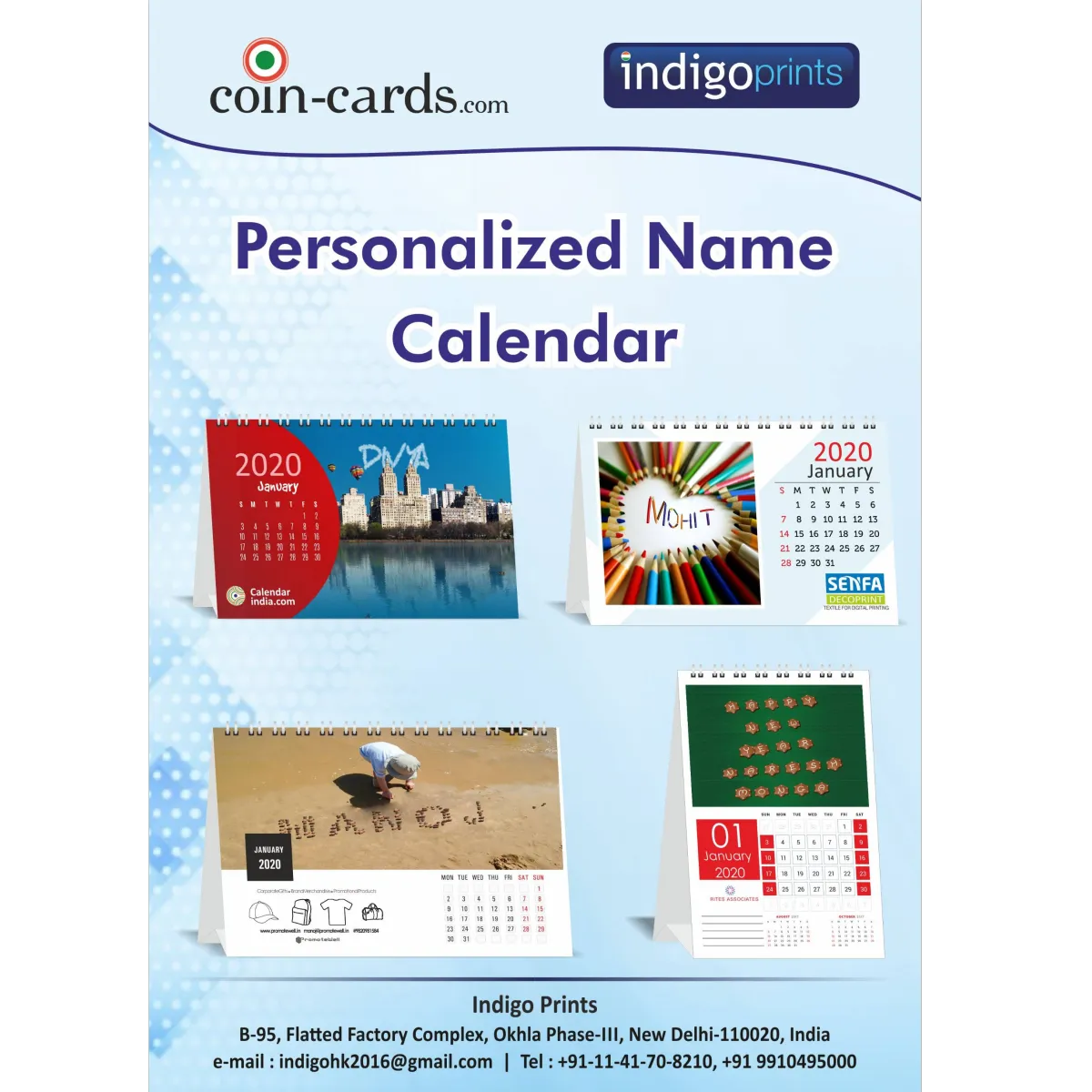 Personalised Name Calendars