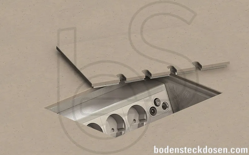 Bodensteckdose 8804B - Randlos