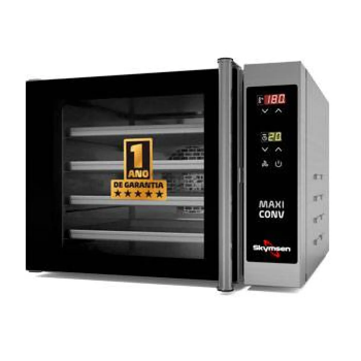MAXICONV SV FORNO TURBO ELÉTRICO COMPACTO, SEM VAPOR COM 4 ASSADEIRAS