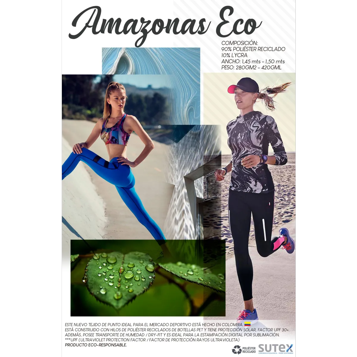 Tela para ropa deportiva / Telas ecológicas - AMAZONAS ECO