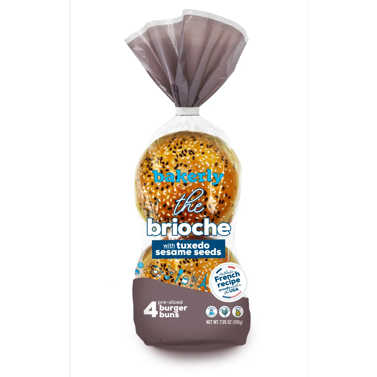 brioche Tuxedo burger buns