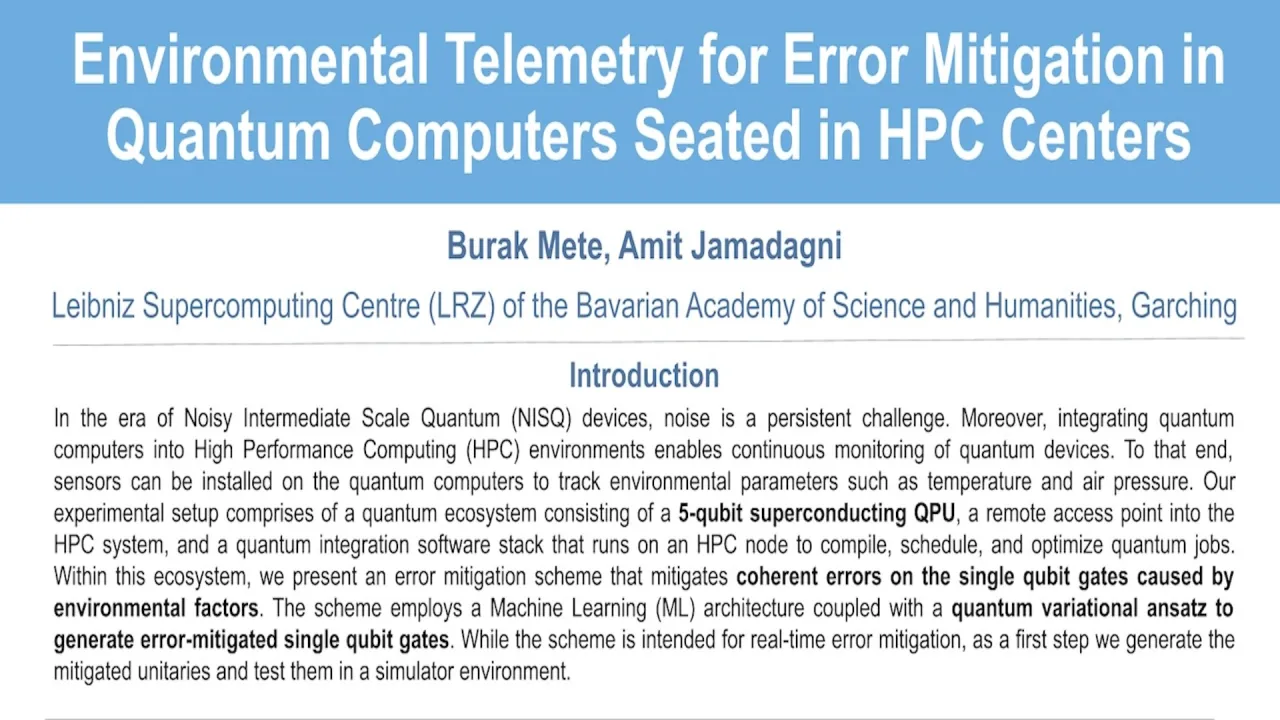 Environmental Telemetry for Error Mitigation in Quantum Computers Seated in HPC Centers