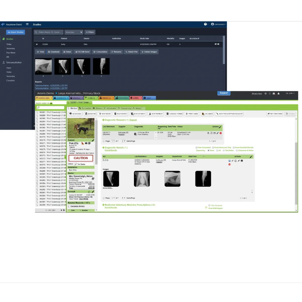 Asteris Keystone & ezyVet Practice Management Software Integration