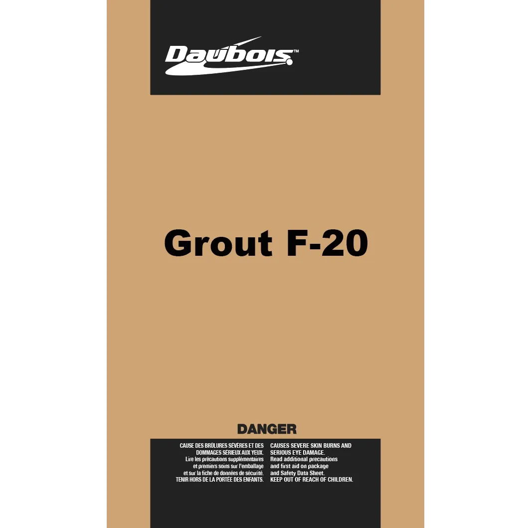 Grout F-20 et FX-20 - Coulis d’injection à base de chaux hydraulique