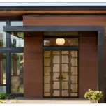 Burnished bronze entry door