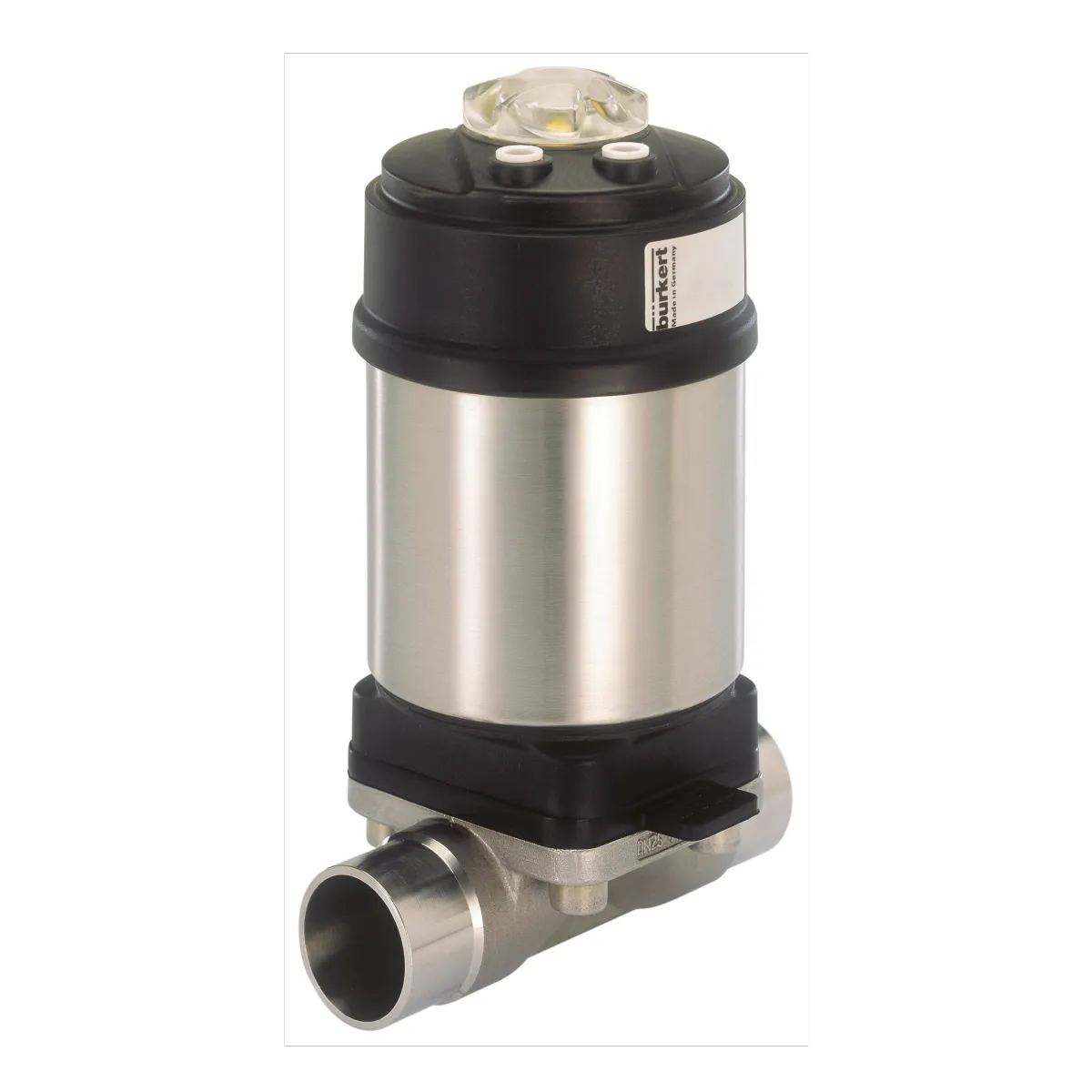 Type 2103 - 2/2-way diaphragm valve with pneumatic stainless steel actuator (Type ELEMENT) for decentralised automation