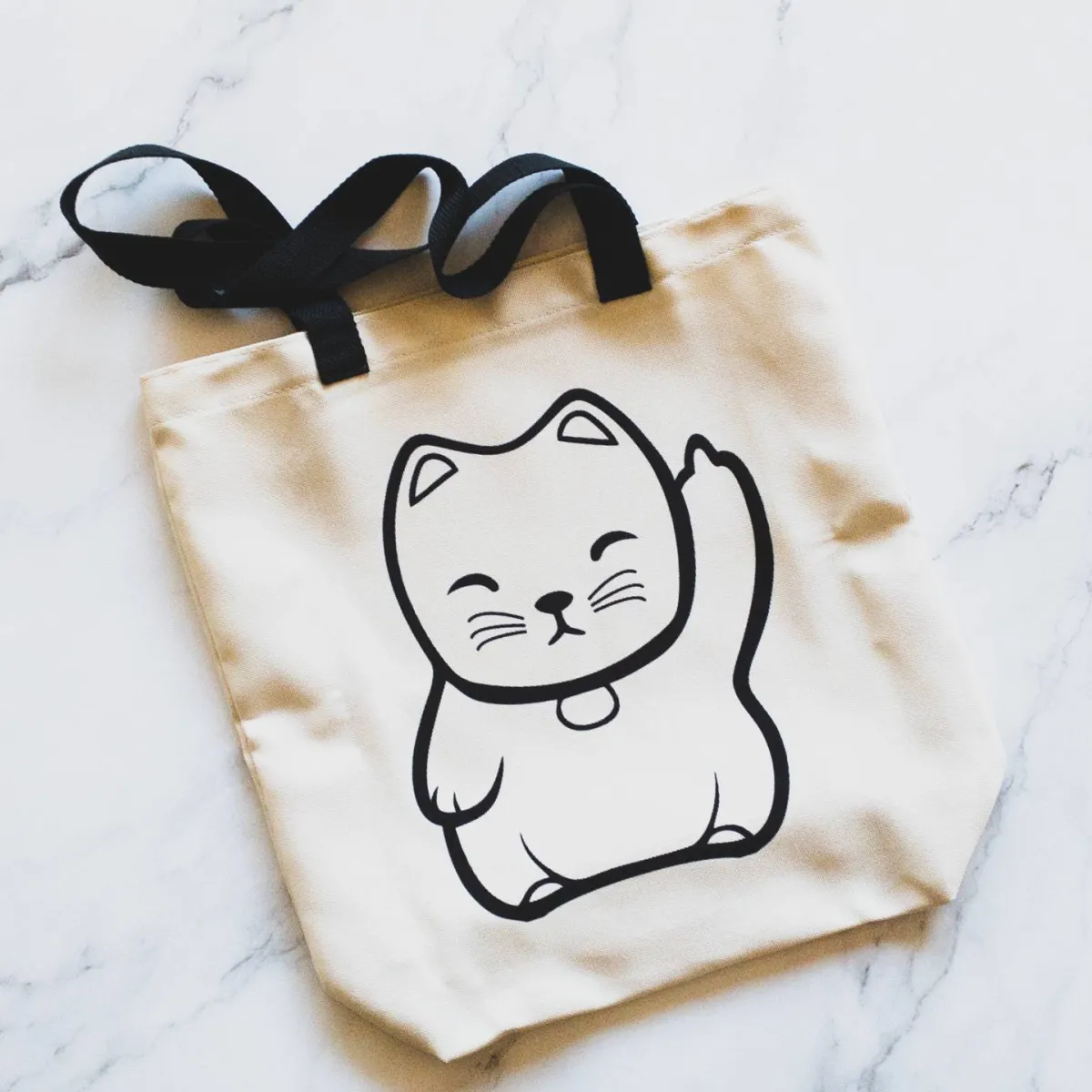 Angry Maneki Neko Tote Bag