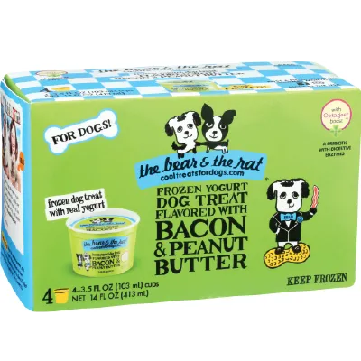 Frozen Yogurt Dog Treat with Bacon & Peanut Butter