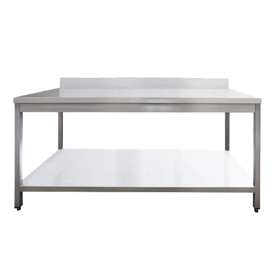 TABLE EN INOX AVEC DOSSERET