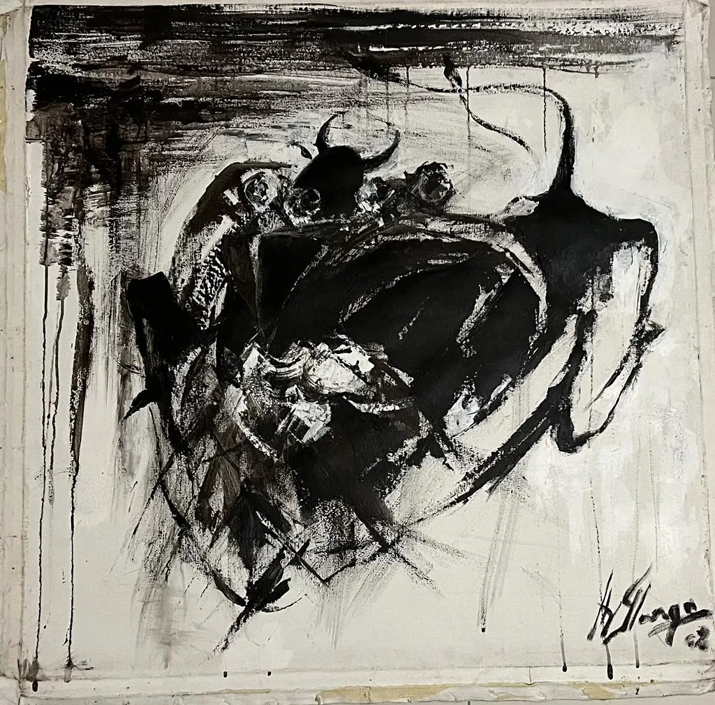 JALLIKATTU by Artist- AV Ilango
