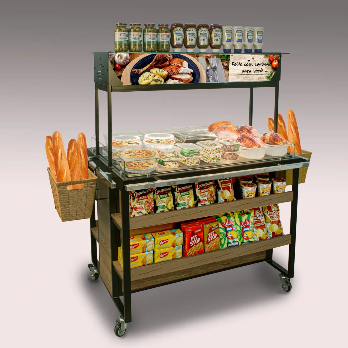 Carrinho Mulltiuso (aquecido, refrigerado e neutro)