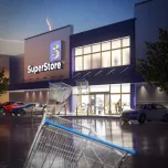 Automatic door with visitor counting