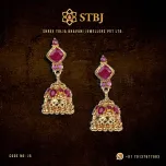 Precious Gem Stones Jhumkis
