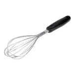 Batedor Fouet Fios de Aço Inox 28cm cabo Preto