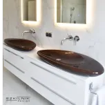 Szkilnik Design Luxury wooden washbasin model Firth - Expo 2020 Dubai