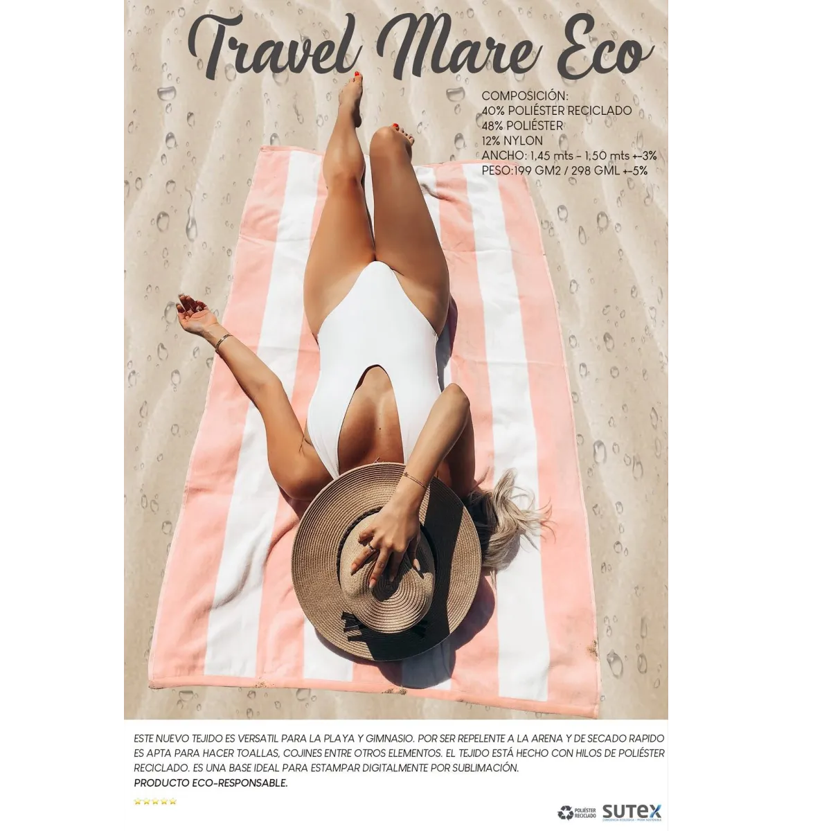 Telas para pantalonetas y vestidos de baño/Telas ecológicas - TRAVEL MARE ECO