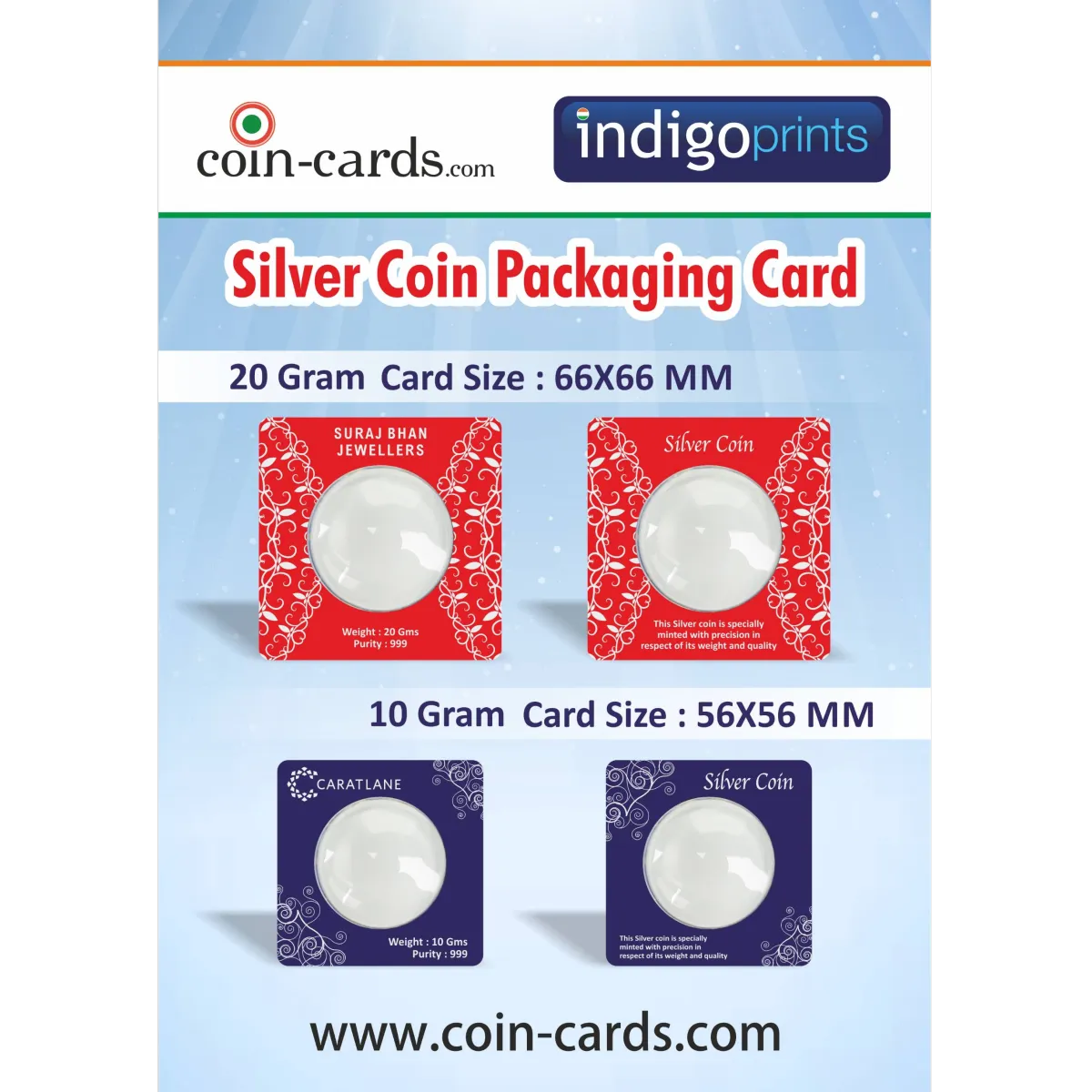 Eco Silver Coin Packaging Card