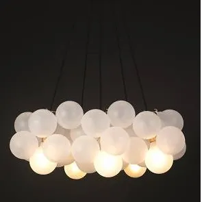 Large Frosted Bubble Chandelier