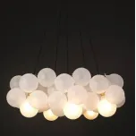 Large Frosted Bubble Chandelier