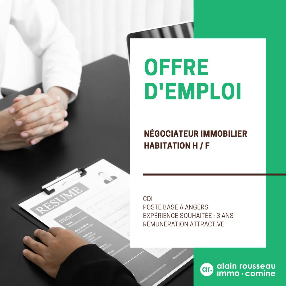 NEGOCIATEUR IMMOBILIER HABITATION H/F