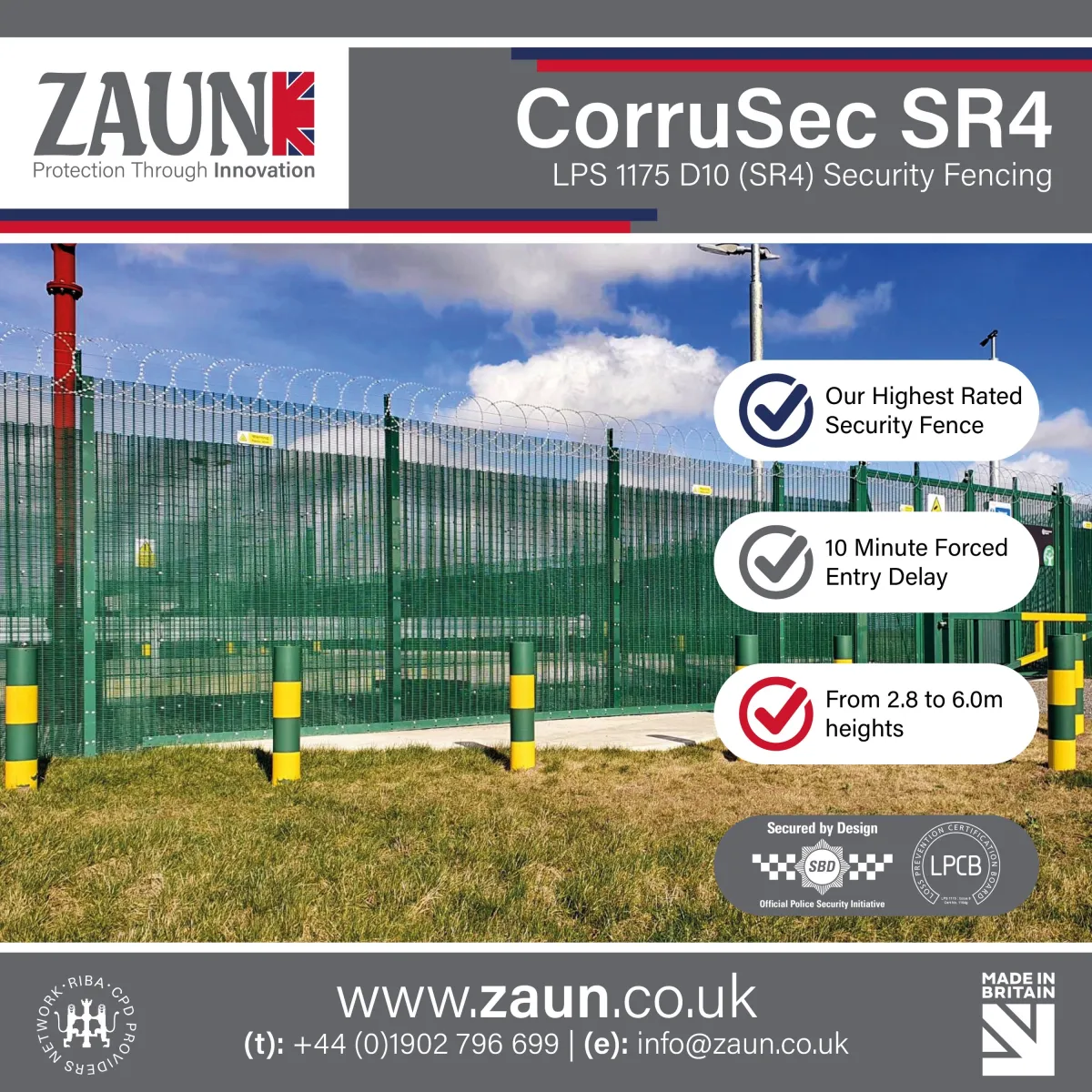 CorruSec LPS 1175 Issue 8 D10 (SR4) Security Fencing