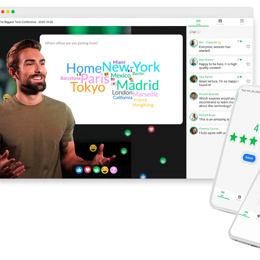 Audience interaction and gamification tools