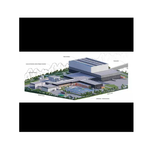 Usine de production de chips et entrepôt de stockage automatisé