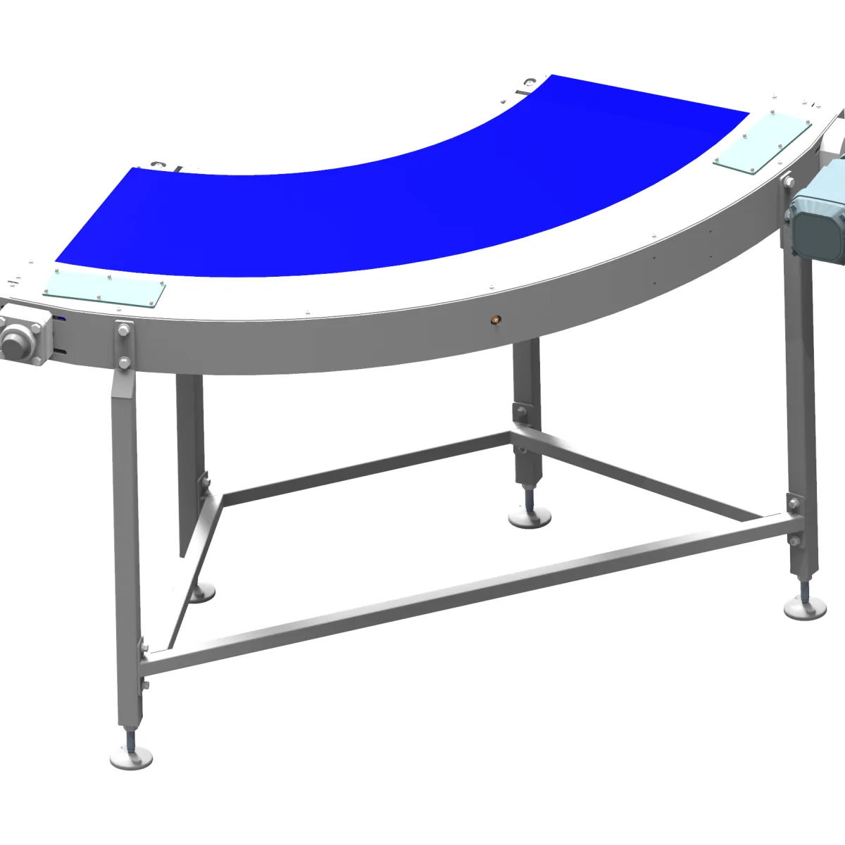 Curved sword belt conveyor