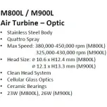 NSK S-Max M800L / M900L Air Turbine