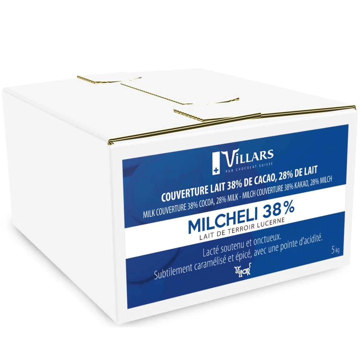MILCHELI 38% - Chocolat de couverture Pur Lait de Terroir Lucerne VILLARS
