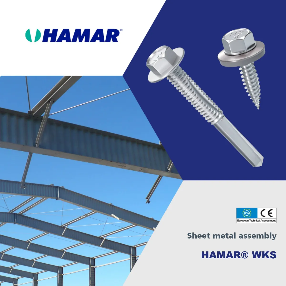 HAMAR® WKS Self-drilling, tapping screws for fixing onto various substrates