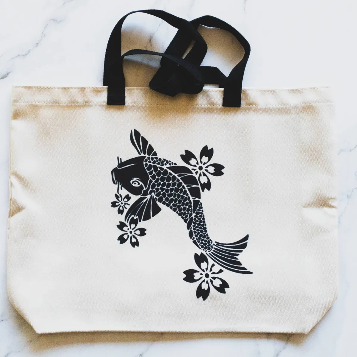 Koi Fish Tote Bag - Large