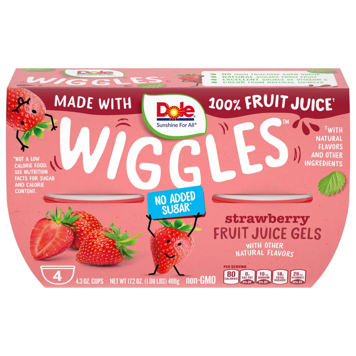 Dole® Wiggles™ Fruit Juice Gels Strawberry