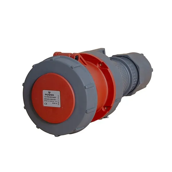 Power CEE contrastekker 5-polig 63A IP67 rood
