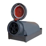 Power CEE opbouw wandcontactdoos 5-polig 125A IP67 rood