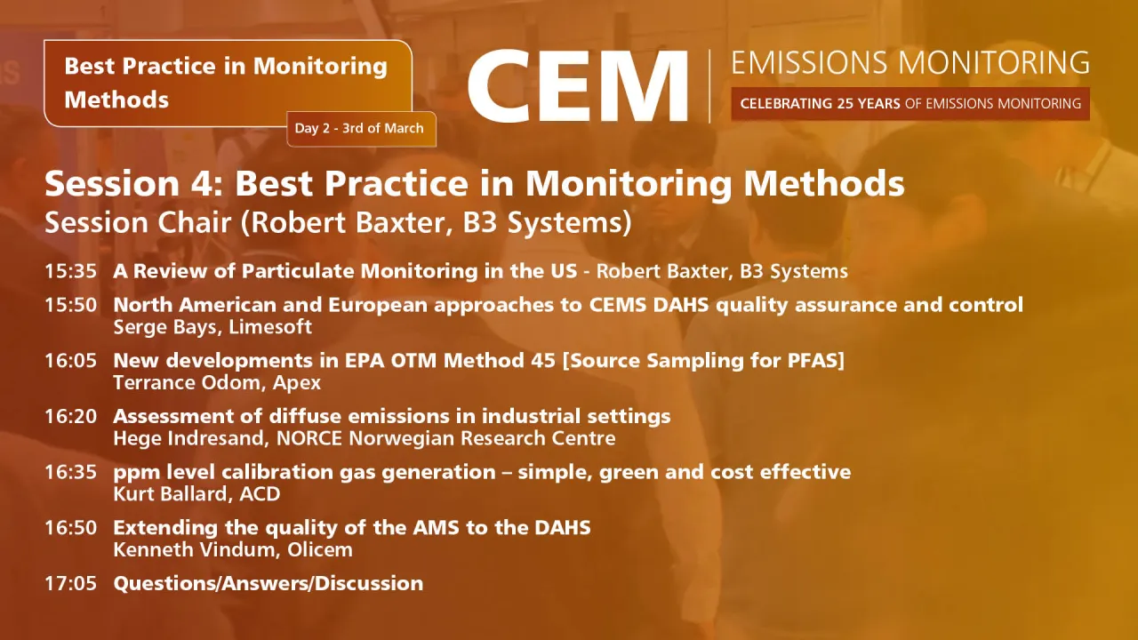 Best Practice in Monitoring Methods - Session Two