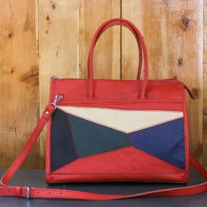 Ladies leather handbag with compartments Wambui Large