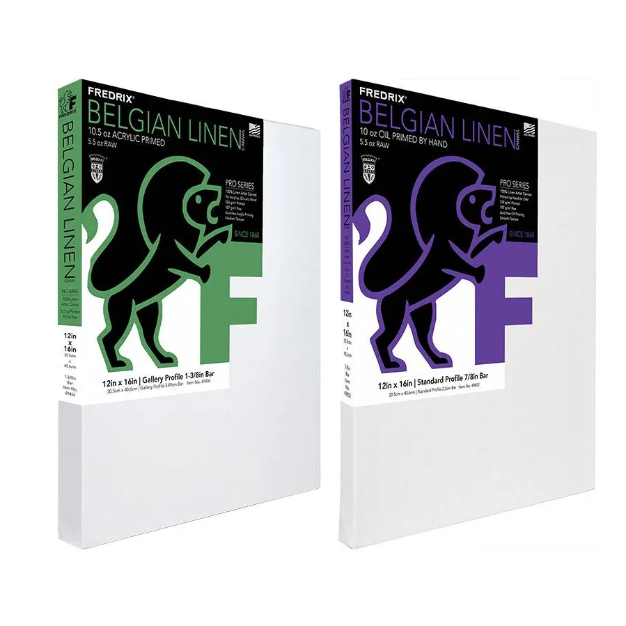 FREDRIX Belgian Linen Canvas - Stretched, Boards and Rolls